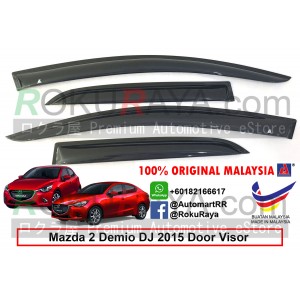 Mazda 2 Demio DJ (Sedan and Hatchback) 3G 2015 AG Door Visor Air Press Wind Deflector (Medium 8cm Width)